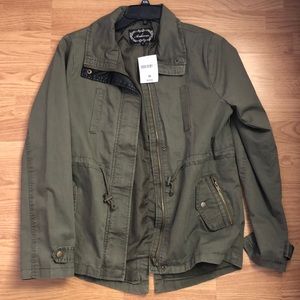 Forever 21 olive green zip jacket